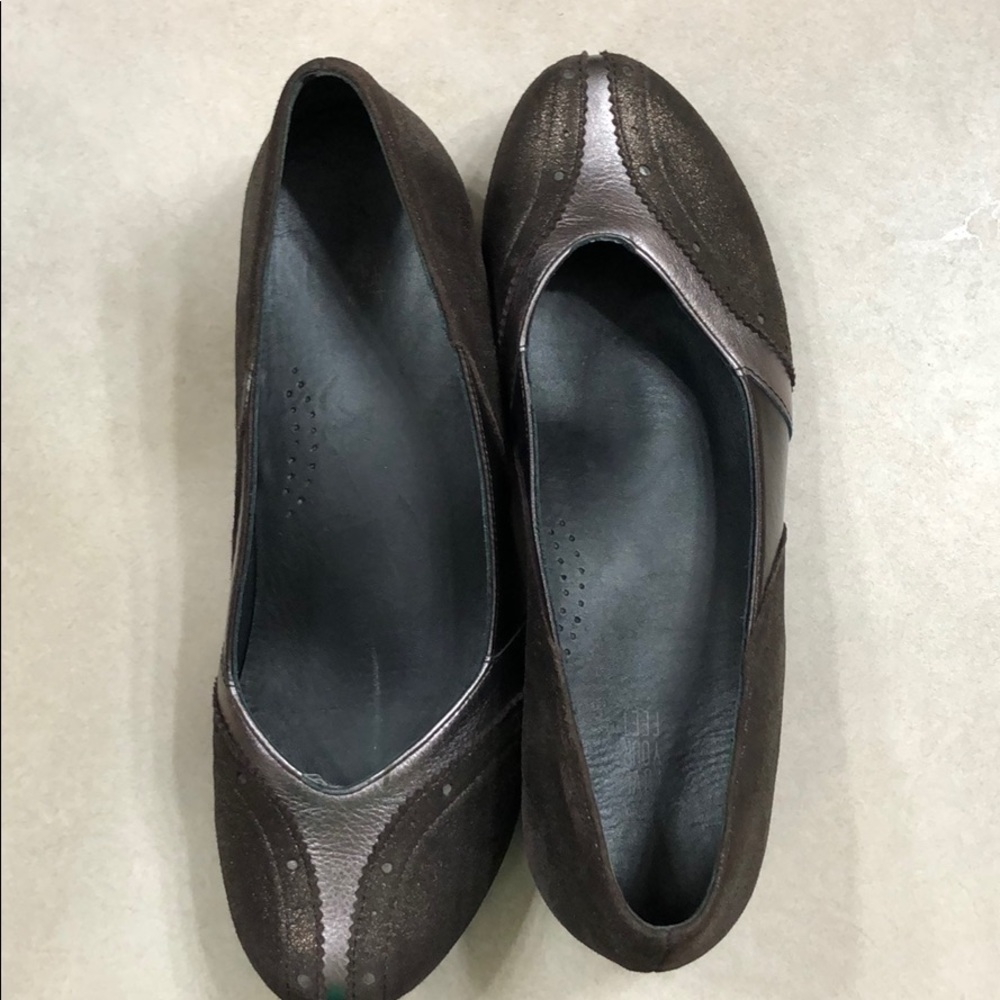 Ziera 39 w bronze flat shoes